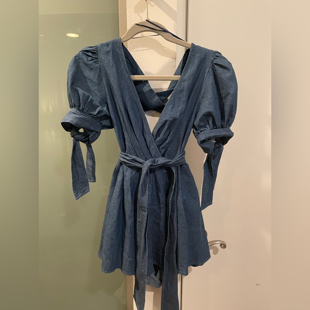 C/MEO Collective NWT XS denim like romper